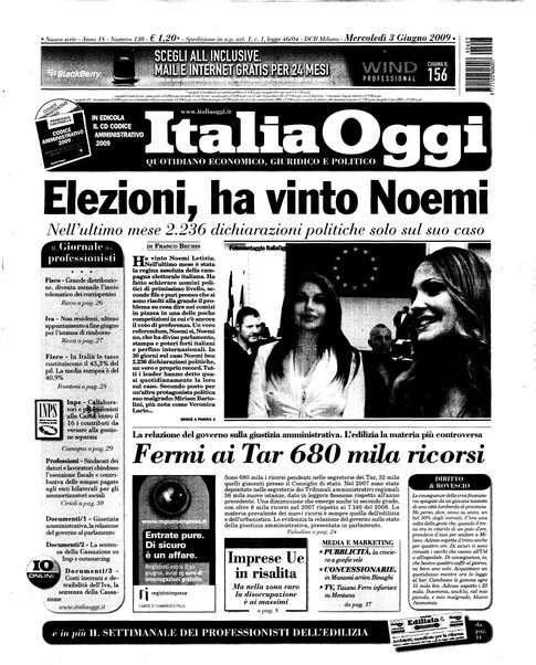 Italia oggi : quotidiano di economia finanza e politica